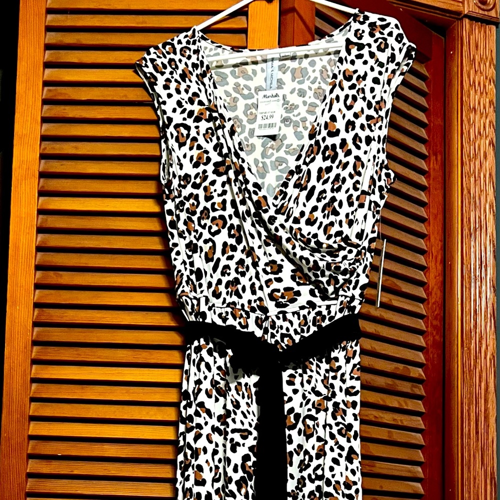 NWT summer animal print pantsuit size Large